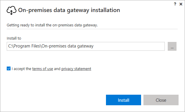 Installation Path - Power BI Data Gateway